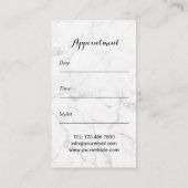 Salon des cheveux moderne Noir & Or Rendez-vous de (Dos)