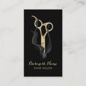 Salon des cheveux moderne Noir & Or Rendez-vous de (Devant)