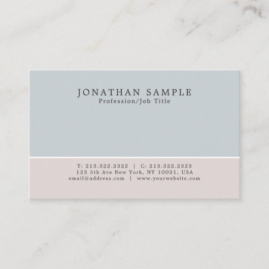 Salon Elegant Modern Creatief Professioneel Ontwer Visitekaartje (Voorkant)