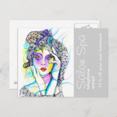 Salon en Spa Adverteren Briefkaart (Voorkant / Achterkant)