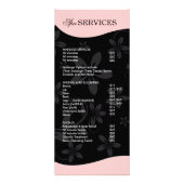 Salon en Spa Service Menu (Achterkant)