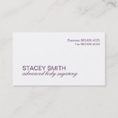 Salon et carte de visite de spa de jour (Dos)