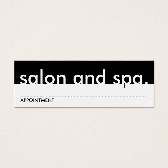 salon et spa. (carte de rendez-vous) (Devant)