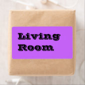 Salon Étiquettes en Lavande violet (En situation)