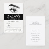 Salon Eyelashes Eyelashes de la carte de rendez-vo (Devant / Derrière)