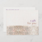 Salon Faux Sequins Linen Salon Gift Certificate (Voorkant / Achterkant)