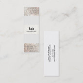 Salon Faux Zilver Sequin Haar Stylist Mini Visitekaartje (Voorkant / Achterkant)