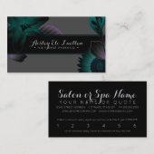 salon fleurs vintages fidélité punch card (Devant / Derrière)