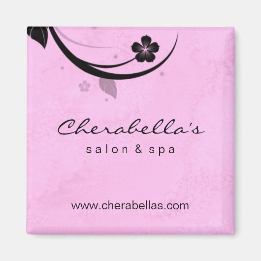 Salon Fridge Magnet Spa à eau vive rose (Devant)