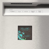 Salon Frigo Magnet Spa Floral tendance bleu vert (In Situ (Lave-vaisselle))