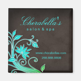 Salon Frigo Magnet Spa Floral tendance bleu vert