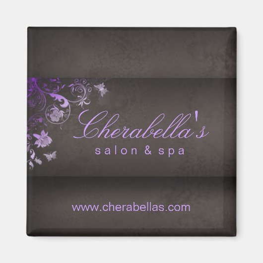 Salon Frigo Magnet Spa Papillon pourpre (Devant)