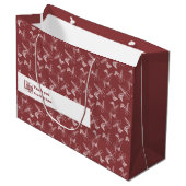 Salon Gereedschappen patroon Logo Motto QR Code Bo Groot Cadeauzakje (Voorkant Gekanteld)