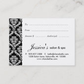 Salon Gift Card Butterfly Woman Silhouette BW Kortingskaartje (Achterkant)