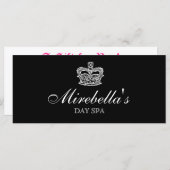 Salon Gift Certificate Crown Black White (Voorkant / Achterkant)