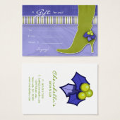 Salon Gift Kaart Spa Xmas Holly Green Paars Boot (Voorkant /achterkant)