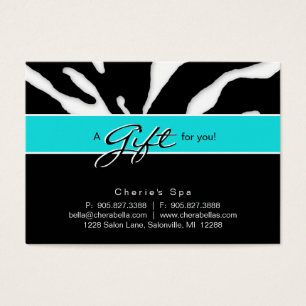 Salon Gift Kaart Zebra Dierlijke Lippen Blauw