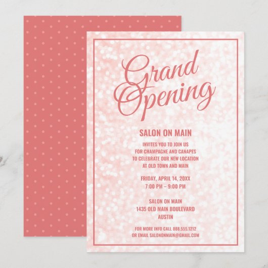 Salon Grand Opening | Open House Beauty Spa Kaart (Voorkant / Achterkant)