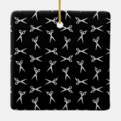 Salon Hair Scissors Print Pattern Barber Shears Keramisch Ornament (Achterkant)