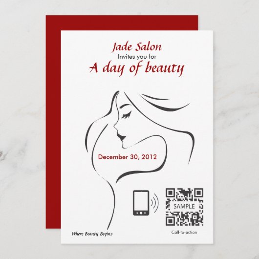 Salon Invitation Modèle (Devant / Derrière)