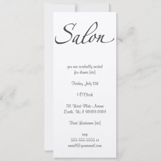 Salon Kaart (Voorkant)