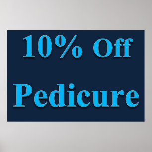 Salon Kapperszaak Posters 10% Korting Pedicure Bla