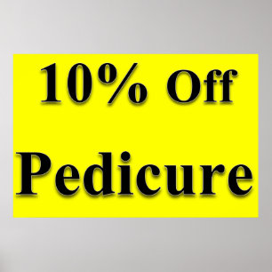 Salon Kapperszaak Posters 10% Korting Pedicure Gee