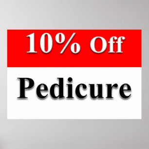 Salon Kapperszaak Posters 10% Korting Pedicure Roo