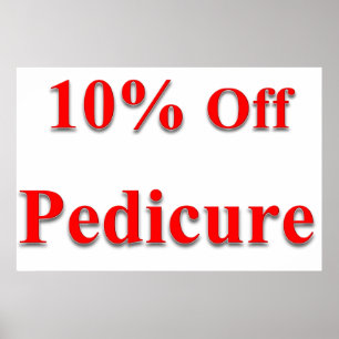 Salon Kapperszaak Posters 10% Korting Pedicure Roo