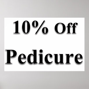 Salon Kapperszaak Posters 10% Korting Pedicure Zwa