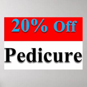 Salon Kapperszaak Posters 20% Korting Pedicure Bla