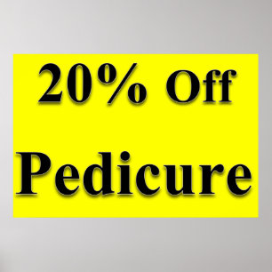 Salon Kapperszaak Posters 20% Korting Pedicure Gee