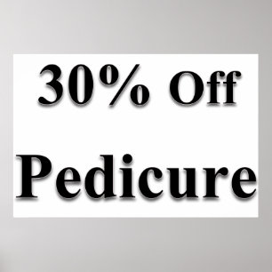 Salon Kapperszaak Posters 30% Korting Pedicure