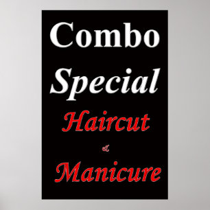 Salon Kapperszaak Posters Combo Knippen & Manicure