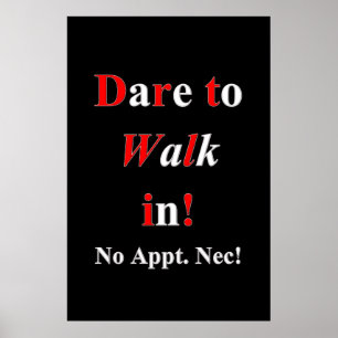 Salon Kapperszaak Posters Durf binnen te komen