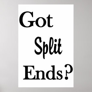 Salon Kapperszaak Posters Haar Gespleten Eindjes?