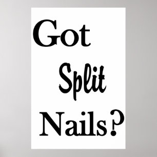 Salon Kapperszaak Posters Hebt u gespleten nagels?