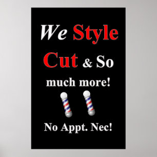 Salon Kapperszaak Posters Knip Stijl Kapper