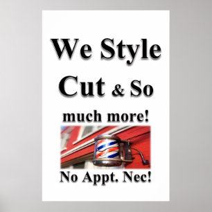 Salon Kapperszaak Posters Mannen Kapsel