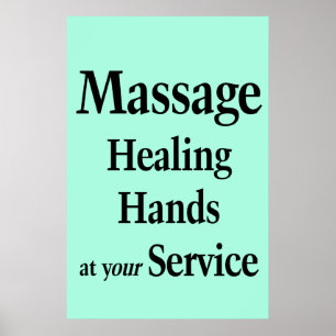 Salon Kapperszaak Posters Massage Genezende Handen