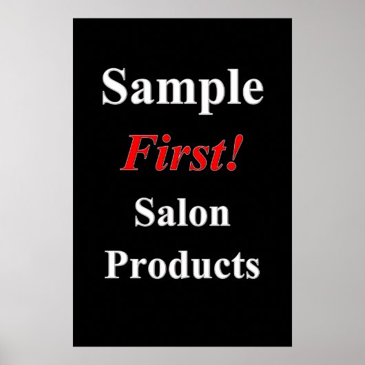 Salon Kapperszaak Posters Uitverkoop Producten (Voorkant)