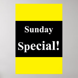Salon Kapperszaak Posters Zondag Special