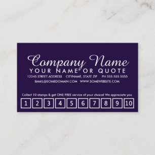 salon loyalty punch card : emo-stijl