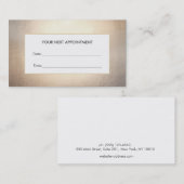 Salon Luxe Faux Gold Foil et carte de rendez-vous  (Devant / Derrière)