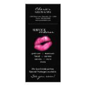 Salon Marketing Kaarten Damask Pink Glossy Lips Si (Achterkant)