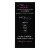 Salon Marketing Kaarten Paars Zebra (Achterkant)