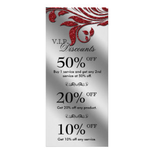Salon Marketing Kaarten Sieraden Sparkle Red
