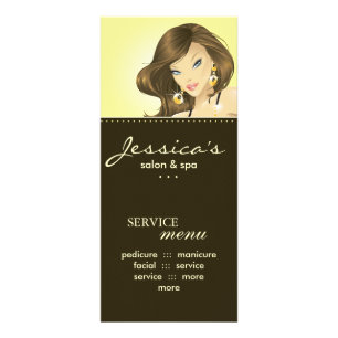 Salon Marketing Kaarten vrouw geel