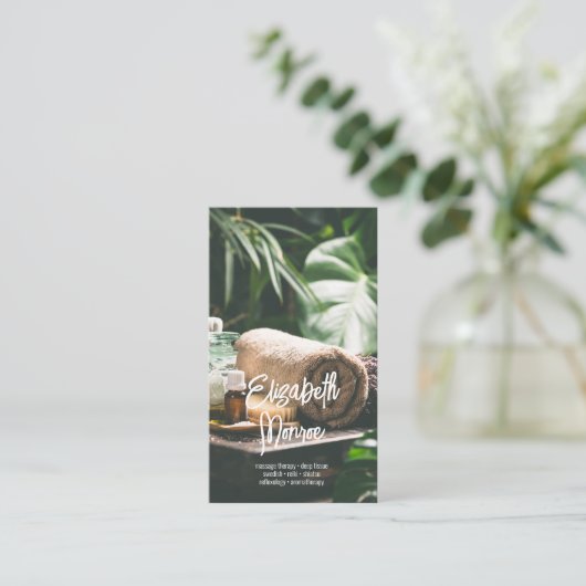 Salon Massage Therapy Script Visitekaartje (Staand voorkant)