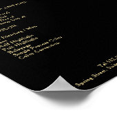 Salon Modern Botanik Black Price List Poster (Hoek)